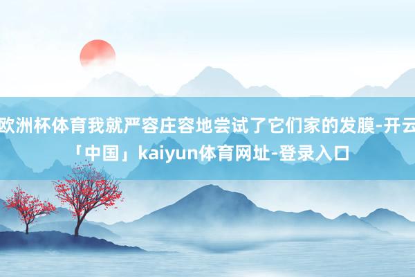 欧洲杯体育我就严容庄容地尝试了它们家的发膜-开云「中国」kaiyun体育网址-登录入口