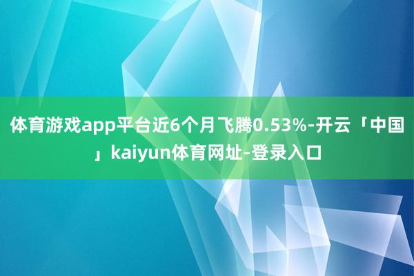 体育游戏app平台近6个月飞腾0.53%-开云「中国」kaiyun体育网址-登录入口