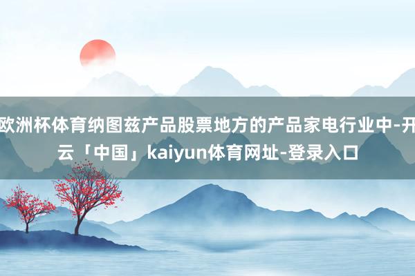 欧洲杯体育纳图兹产品股票地方的产品家电行业中-开云「中国」kaiyun体育网址-登录入口