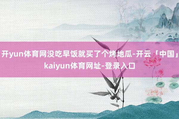 开yun体育网没吃早饭就买了个烤地瓜-开云「中国」kaiyun体育网址-登录入口