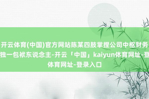 开云体育(中国)官方网站陈某四肢掌捏公司中枢财务信息的独一包袱东说念主-开云「中国」kaiyun体育网址-登录入口