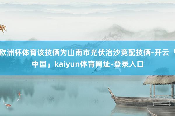 欧洲杯体育该技俩为山南市光伏治沙竞配技俩-开云「中国」kaiyun体育网址-登录入口