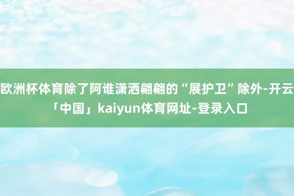 欧洲杯体育除了阿谁潇洒翩翩的“展护卫”除外-开云「中国」kaiyun体育网址-登录入口