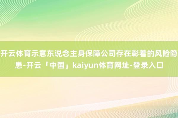 开云体育示意东说念主身保障公司存在彰着的风险隐患-开云「中国」kaiyun体育网址-登录入口