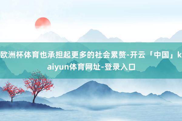 欧洲杯体育也承担起更多的社会累赘-开云「中国」kaiyun体育网址-登录入口