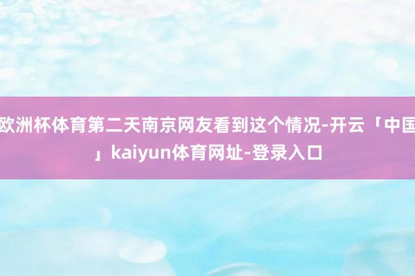欧洲杯体育第二天南京网友看到这个情况-开云「中国」kaiyun体育网址-登录入口