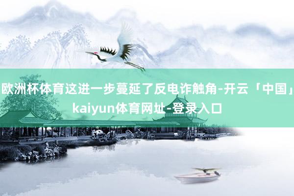 欧洲杯体育这进一步蔓延了反电诈触角-开云「中国」kaiyun体育网址-登录入口