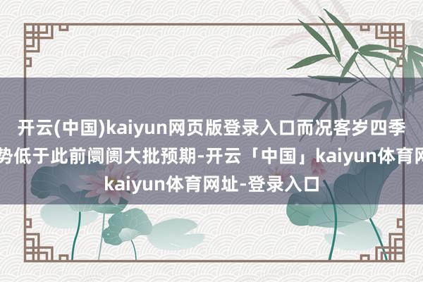 开云(中国)kaiyun网页版登录入口而况客岁四季度CPI同比走势低于此前阛阓大批预期-开云「中国」kaiyun体育网址-登录入口