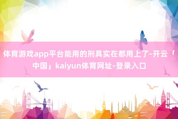 体育游戏app平台能用的刑具实在都用上了-开云「中国」kaiyun体育网址-登录入口