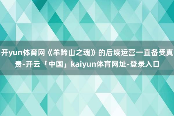 开yun体育网《羊蹄山之魂》的后续运营一直备受真贵-开云「中国」kaiyun体育网址-登录入口